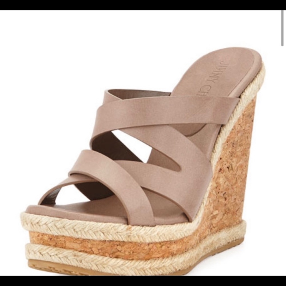 Jimmy Choo Prisma Vachetta Wedge Sandal